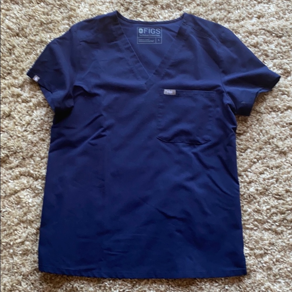 Navy blue figs scrub set, EUC